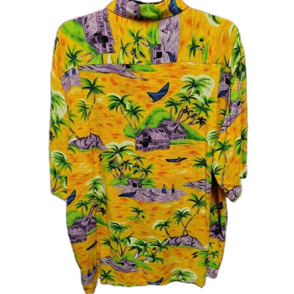 Hana Bay Island Style Men's Shirt Size XL Button Rayon Pocket - Picture 6 of 7